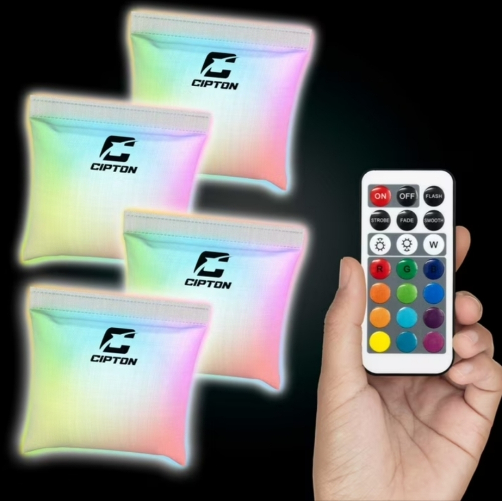 NWOT Color Changing LED Light Up Cornhole Bean Bags